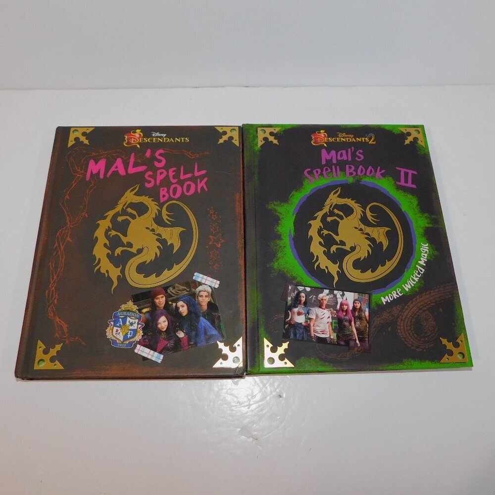 Disney Descendants Mal's Spell Book 1 & 2 More Wicked Magic hardcover Set